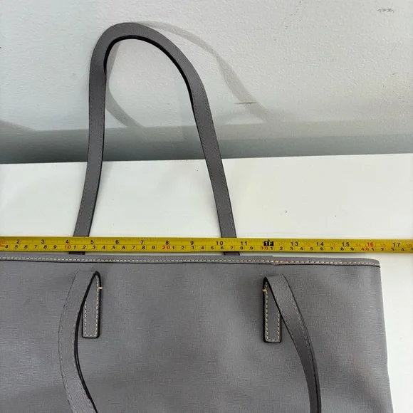 Dooney & Bourke Large Gray Tote Bag Red Interior Authentic Designer Purse